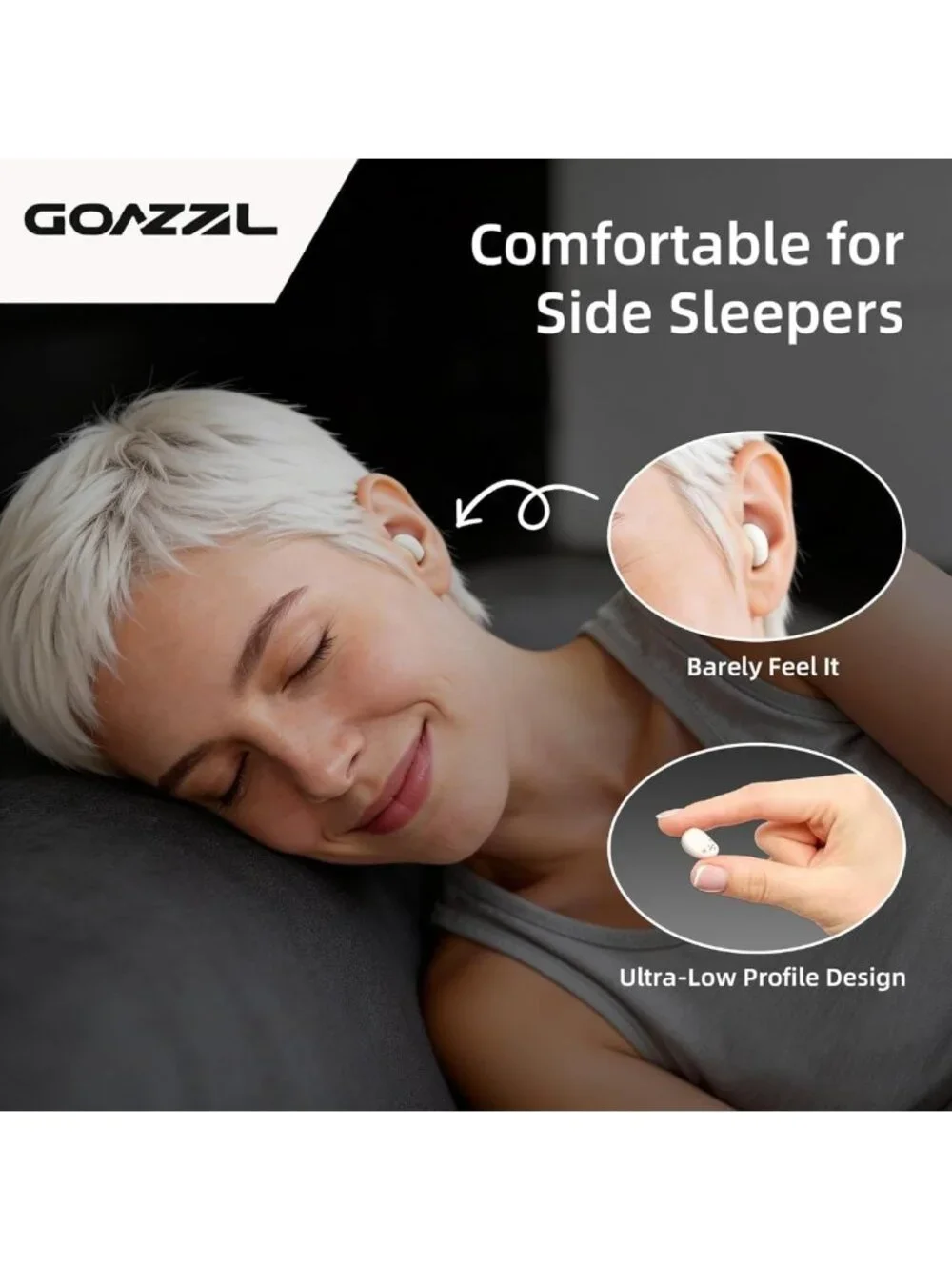 Wireless Sleep Earbuds for Side Sleepers, Mini Invisible, Bluetooth 5.4, 40H